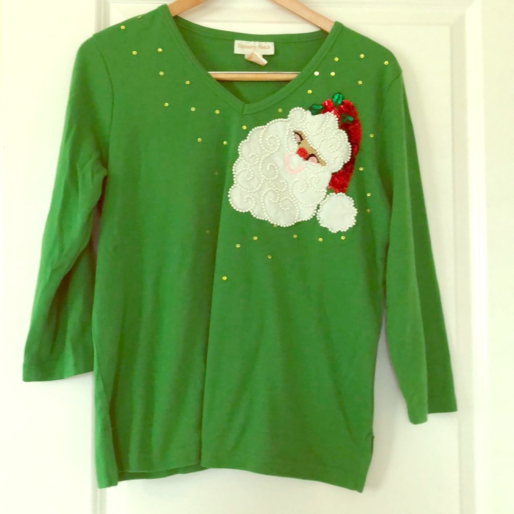Tapestry Patch Holiday Top